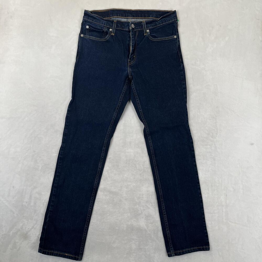 Levi's 511 Jeans Mens 32x32 Blue Slim Tapered Denim Dark Wash Casual Pants
